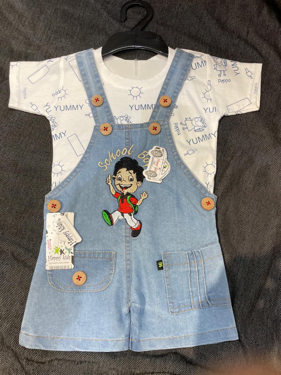 Chool Boy Denim Dungaree Set of 6 pieces